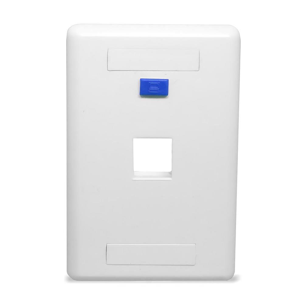 Espelho Plástico 4 x 2 para 1 Saida RJ45 Branco