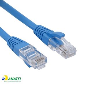 Patch Cord CAT6 24AWG Azul 0,50 Centímetros