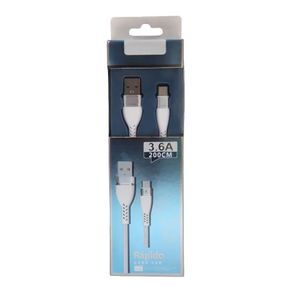 Cabo para Celular USB 2.0 3.6A Tipo-C 2,0 Metros