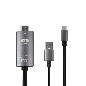 Cabo Tipo C + USB X HDTV HDMI 4K 2,0 Metros