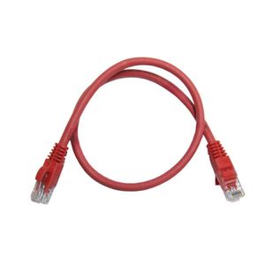 Patch Cord CAT6 24AWG Vermelho 0,50 Centímetros