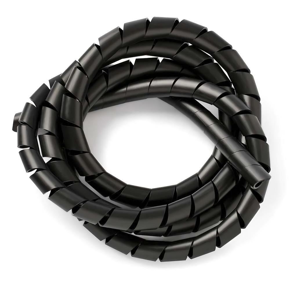 Spiral Tube com 1/4 Pol. Preto, 1 Metro