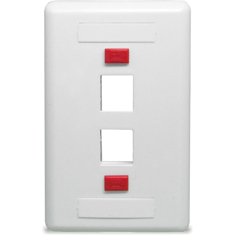 Espelho Plástico 4 x 2 para 2 Saidas RJ45 Branco