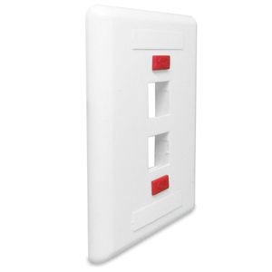 Espelho Plástico 4 x 2 para 2 Saidas RJ45 Branco