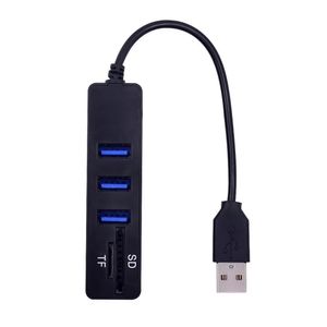 Hub USB 2.0 5 em 1 com 3 Portas USB + Leitor SD/ Micro SD