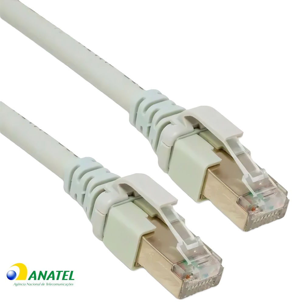 Patch Cord Cat6A S/FTP LSZH Schneider Cinza 1,0 Metro