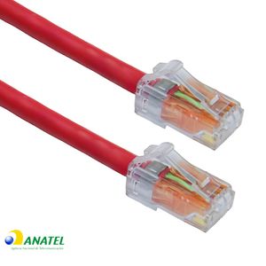 Patch Cord Cat6 U/UTP CM Commscope Vermelho 2,44 Metros