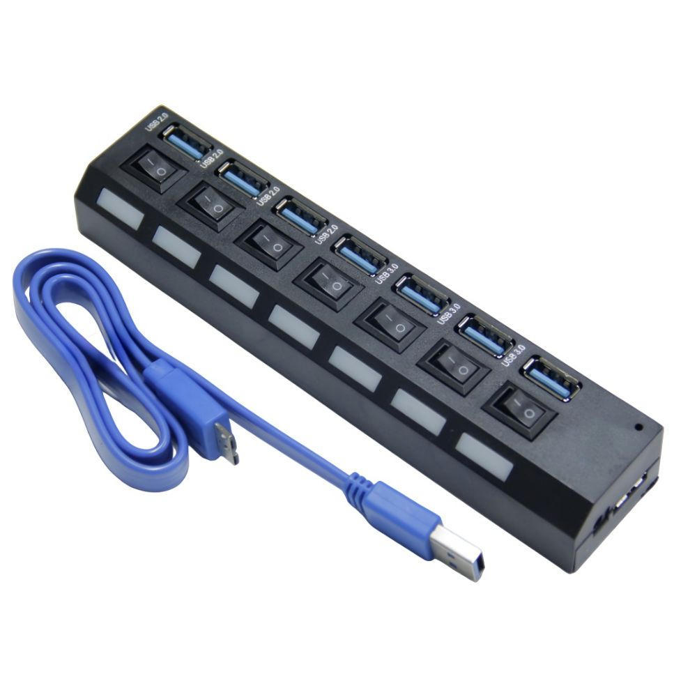 Hub USB 3.0 7 portas com Liga e Desliga