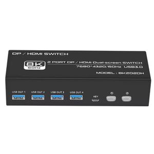 Chaveador Switch KVM 2x2 HDMI e Displayport 60Hz 8k