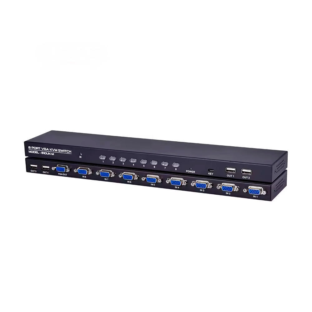 Chaveador Switch KVM VGA 8 Portas Com Cabos