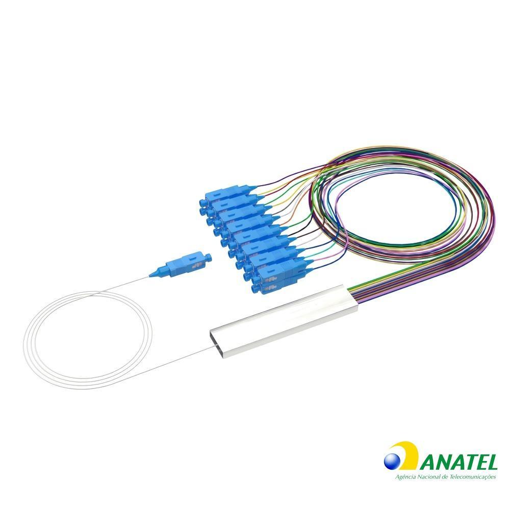 Splitter Óptico Mini PLC 1 X 16 SC/UPC Monomodo 1,0 Metros