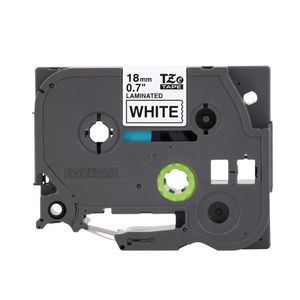 Fita para Rotulador 18mm x 8m Preto sobre Branco