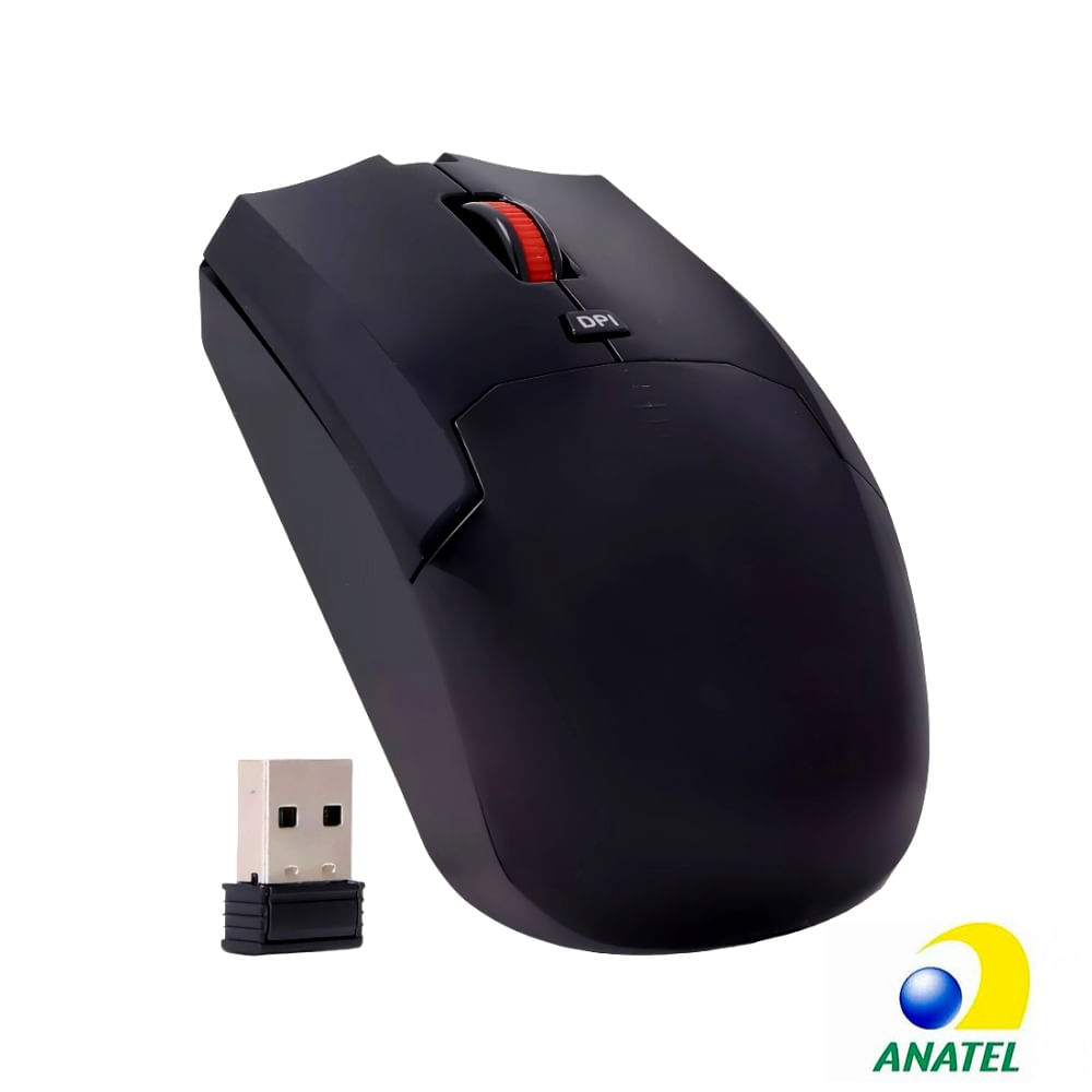 Mouse Óptico Sem Fio 2.4GHz 1600DPI Mouse Óptico Sem Fio 2.4GhZ 1000DPi