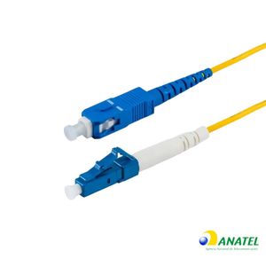 Cordão Óptico Simplex LC/SC UPC SM 2,0 Metros