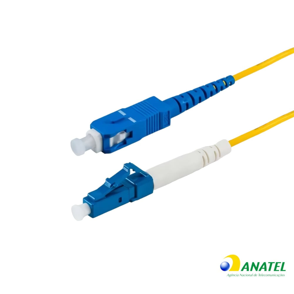 Cordão Óptico Simplex LC/SC UPC SM 2,0 Metros