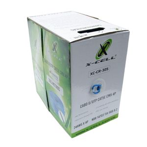 Caixa de Cabo de Rede Cat5e U/UTP 4 Pares CMX Azul 305 Metros