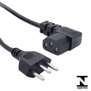 Cabo de Força IEC C13 90 Graus 10A 1,50 Metros