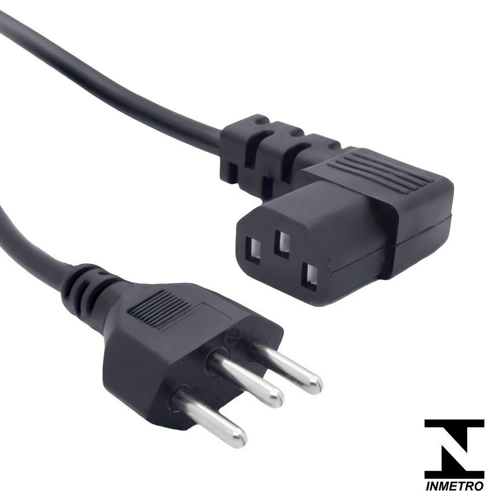 Cabo de Força IEC C13 90 Graus 10A 1,50 Metros