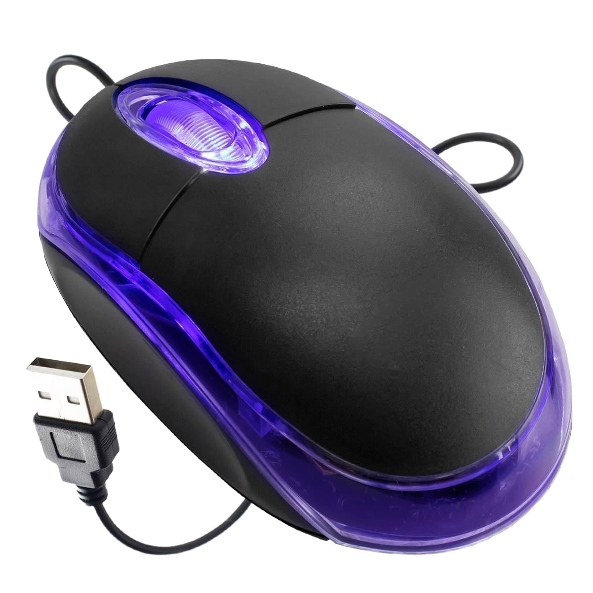 Mouse Óptico USB Led Azul