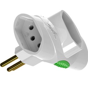 Benjamim com 3 Saídas 2P+T 10A 250V Branco