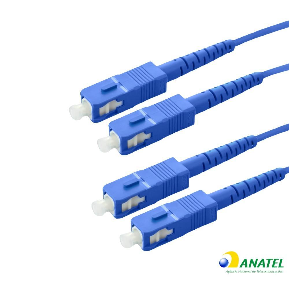 Cordão Óptico Duplex SC/UPC LSZH Monomodo Azul 2,50 Metros
