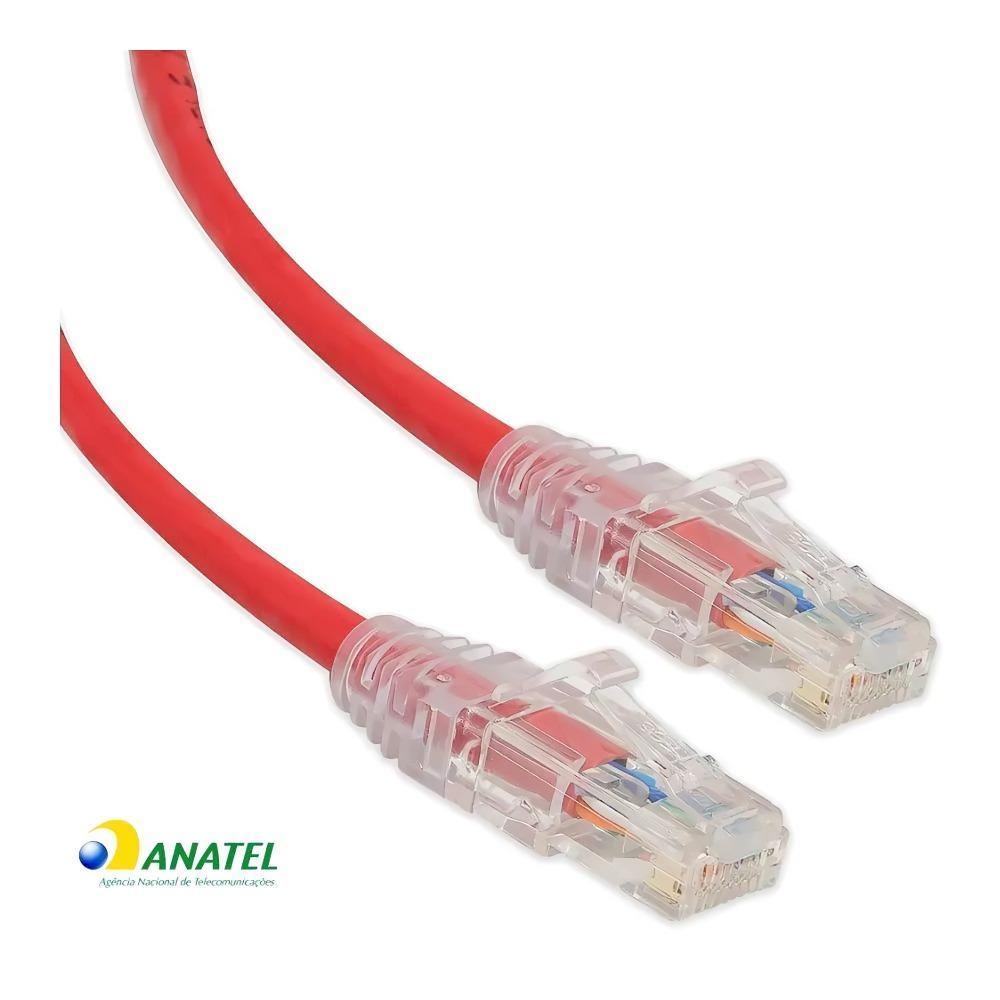 Patch Cord CAT6 U/UTP LSZH Gigalan Furukawa Vermelho 15,0 Metros