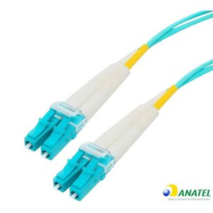 Cordão Óptico Duplex Multimodo OM3 LC/UPC 5,0 Metros