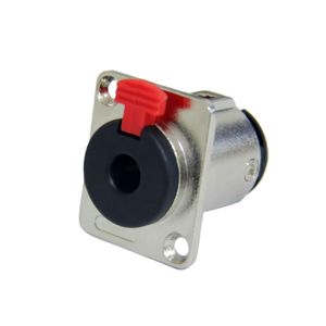 Conector P10 Jack Fêmea Stereo para Painel com Trava