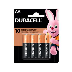 Pilha Pequena AA Duracell com 4 Unidades
