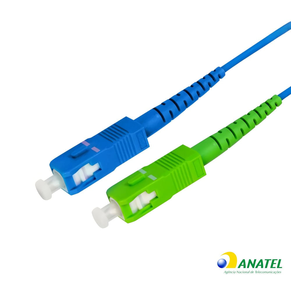 Cordão Óptico Simplex SC/APC SC/UPC SM 2,50 Metros