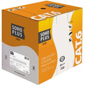 Cabo de Rede CAT6 U/UTP CMX SohoPlus Furukawa Cinza