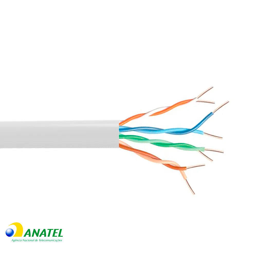 Cabo de Rede Cat5e U/UTP CMX MultiLan Furukawa Branco, 1 Metro