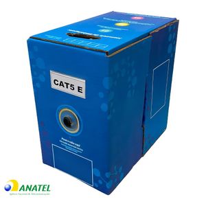 Caixa de Cabo de Rede Cat5e U/UTP CMX Copperlan Cinza 305 Metros