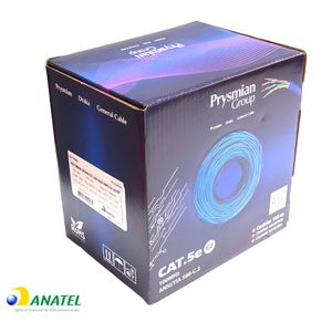 Cabo de Rede Cat5e U/UTP EZ CMX Prysmian Azul com 100 Metros