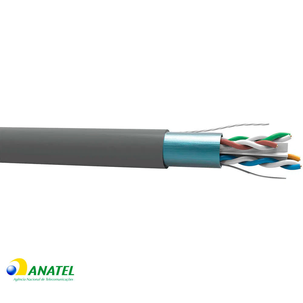 Cabo de Rede CAT6A F/UTP LSZH GigaLan Furukawa Cinza, 1 Metro
