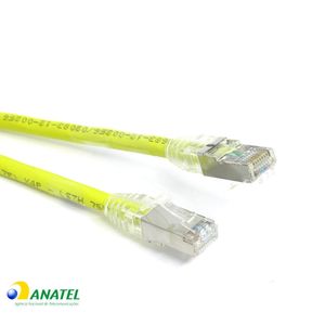 Patch Cord CAT6A F/UTP CM Gigalan Furukawa Amarelo 16,0 Metros