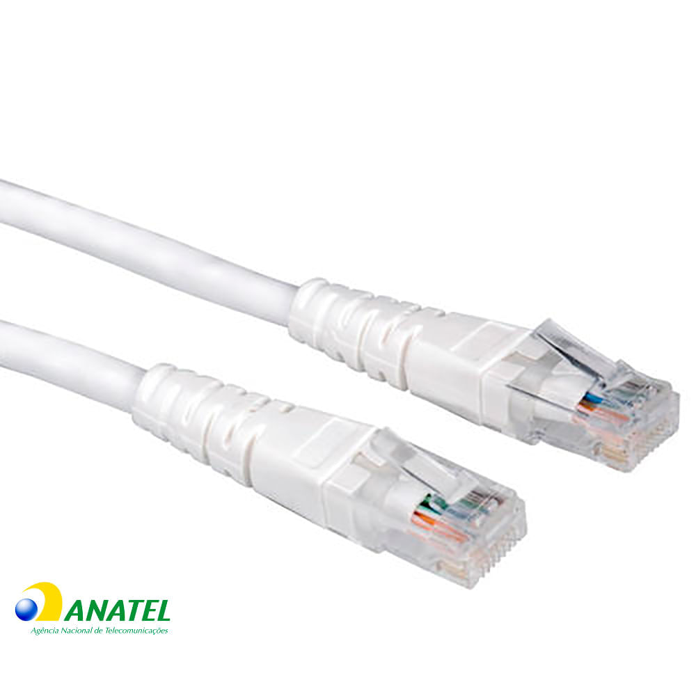 Patch Cord Cat6 U/UTP CM GigaLan Furukawa Branco 3,0 Metros