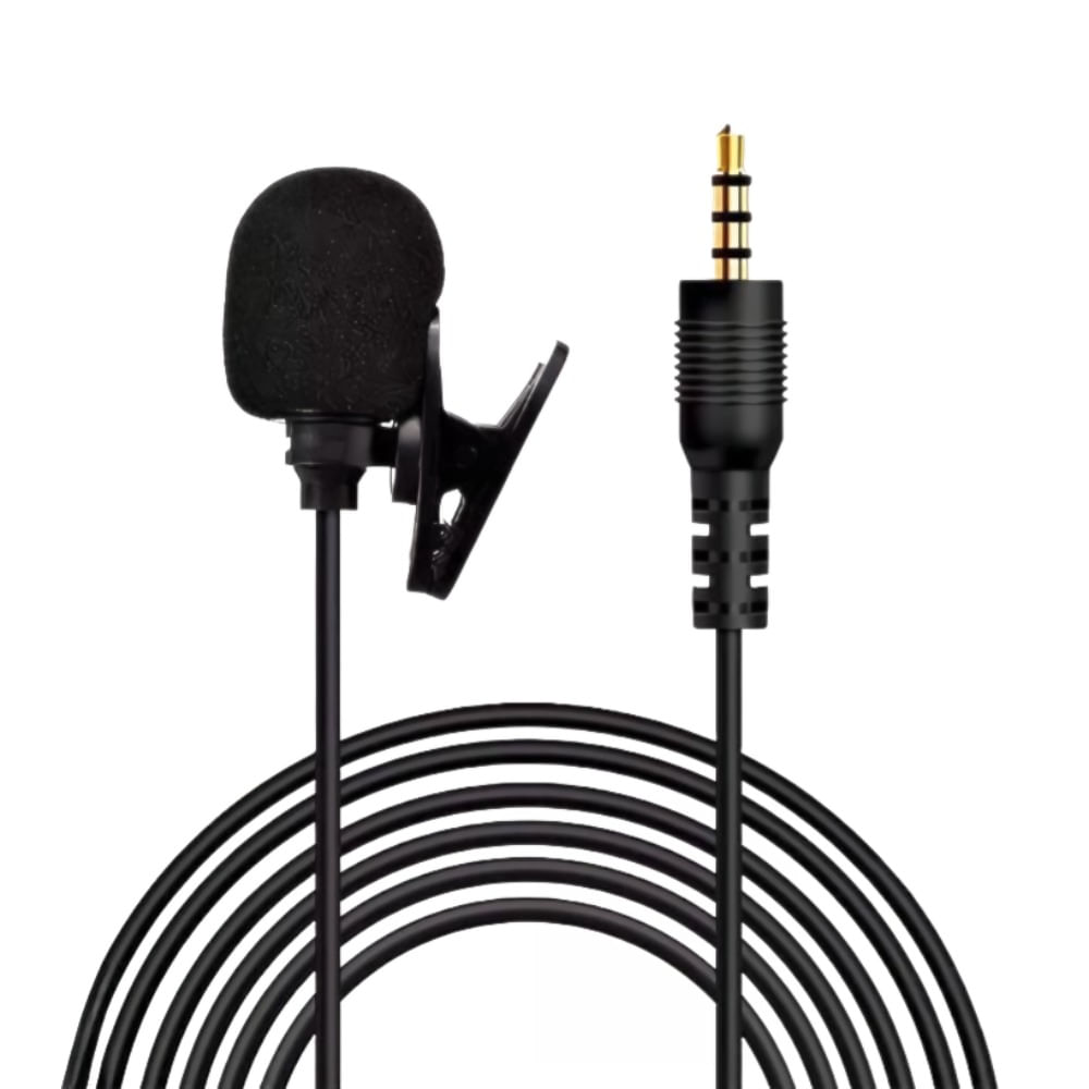 Microfone de Lapela P3 com Cabo 1,50 Metros