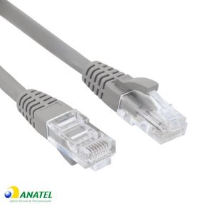 Patch Cord CAT5e 26AWG Cinza 3,0 Metros