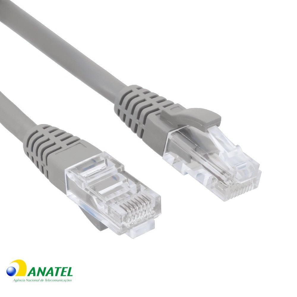 Patch Cord CAT5e 26AWG Cinza 3,0 Metros