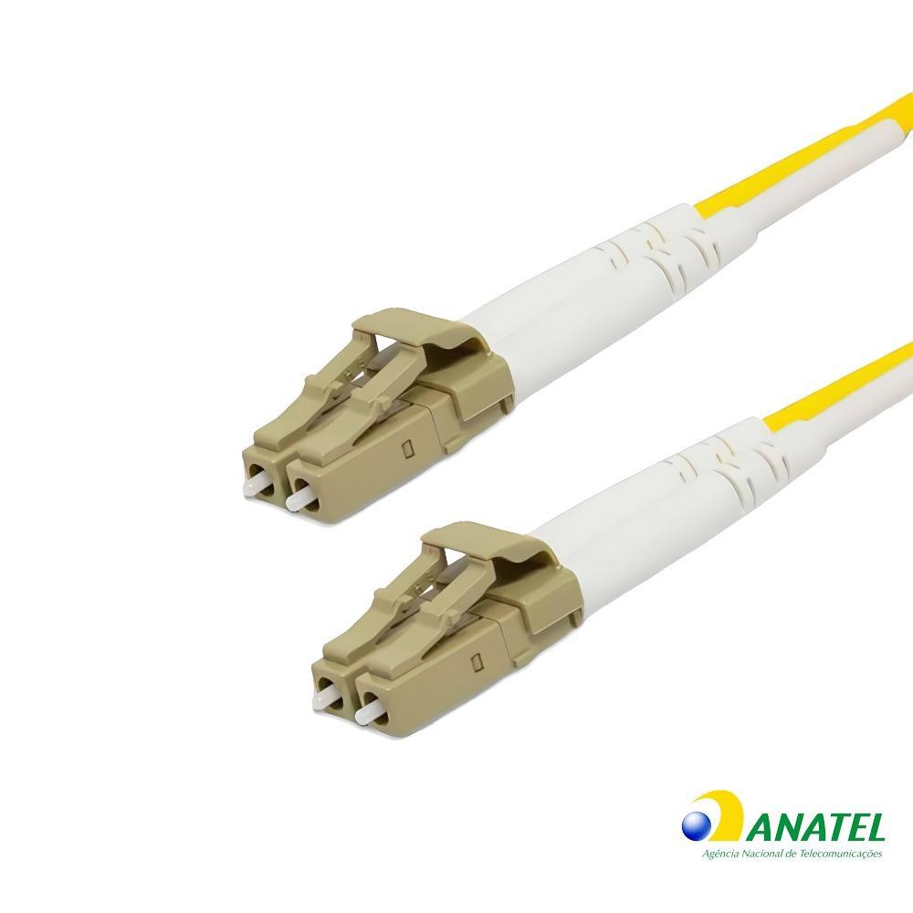 Cordão Óptico Multimodo Duplex 2mm LC/UPC 50/125 Amarelo 2,50 Metros Cordão Óptico Duplex Multimodo LC/UPC 2,50 Metros