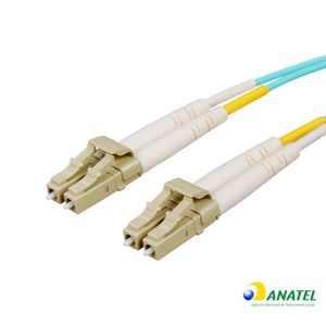 Cordão Óptico Duplex Multimodo OM4 LC-LC/UPC LSZH 10,0 Metros