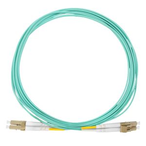 Cordão Óptico Duplex Multimodo OM4 LC-LC/UPC LSZH 10,0 Metros