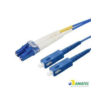 Cordão Optico Duplex LC SC/UPC SM 2,50 Metros