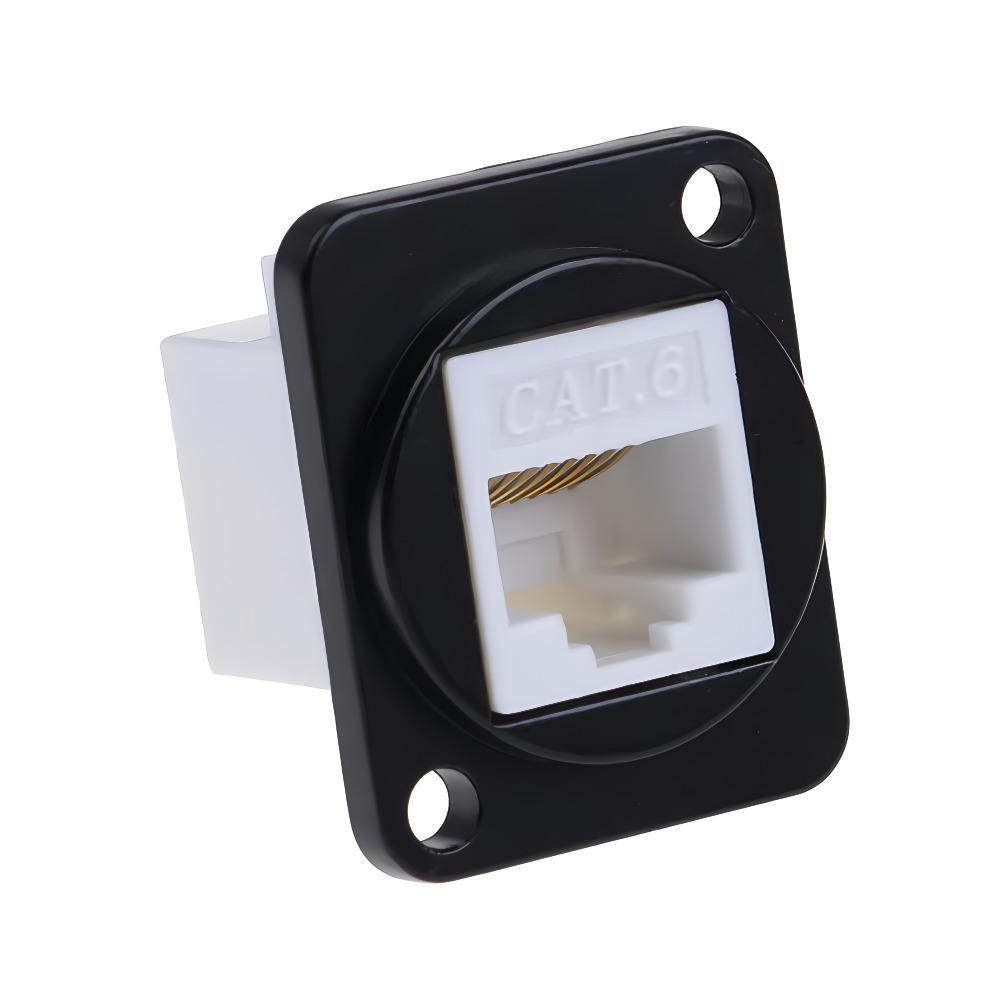 Adaptador Keystone RJ45 Cat6 Fêmea Painel Metal