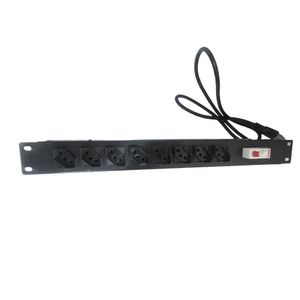 Régua Padrão Rack 19" com 8 Tomadas e Disjuntor 15A
