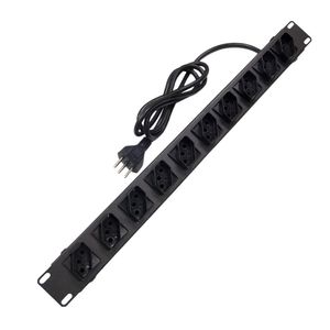 Régua Padrão Rack 19" com 10 Tomadas 10A