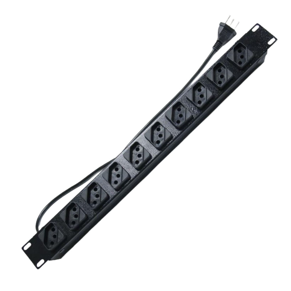 Régua Padrão Rack 19" com 10 Tomadas 10A Régua Padrão 19" com 10 Tomadas 10A