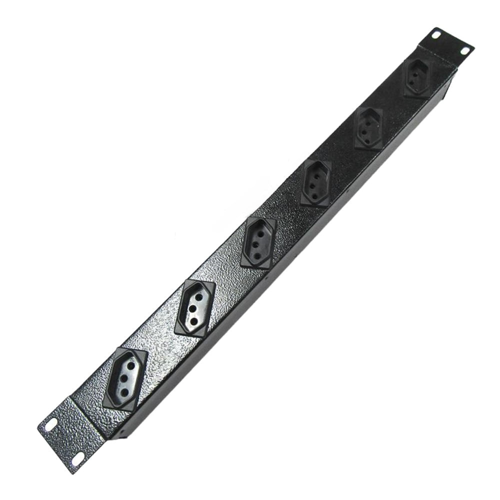 Régua Padrão Rack 19" com 6 Tomadas 10A