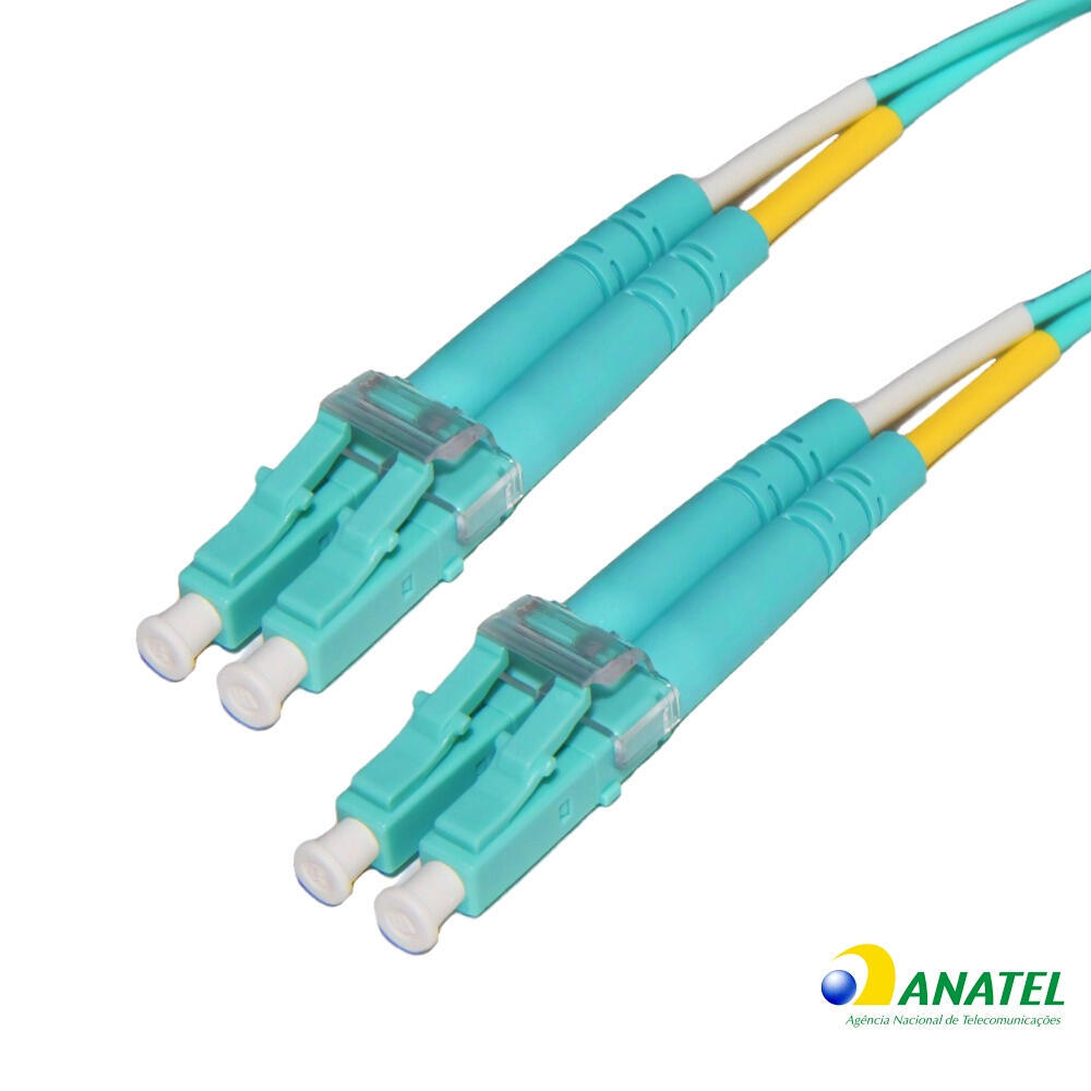Cordão Óptico Duplex Multimodo OM4 LC/UPC LSZH 1,50 Metros